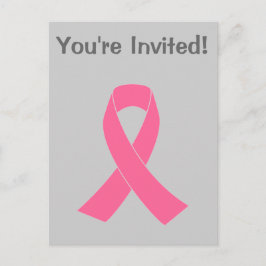 Pink Ribbon - Brustkrebs-Bewusstsein Einladungspostkarte
