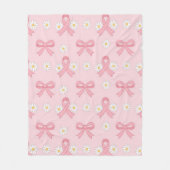 Pink Ribbon Brustkrebs Bewusstsein Fleecedecke (Vorderseite)