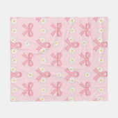 Pink Ribbon Brustkrebs Bewusstsein Fleecedecke (Vorderseite (Horizontal))