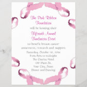 Pink Ribbon Brustkrebs Bewusstsein Flyer (Hinten)