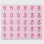 Pink Ribbon Brustkrebs Bewusstsein Geschenkpapier (Flach)