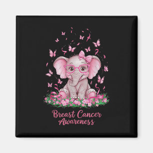 Pink Ribbon Brustkrebs Bewusstsein Kur Elephant Magnet