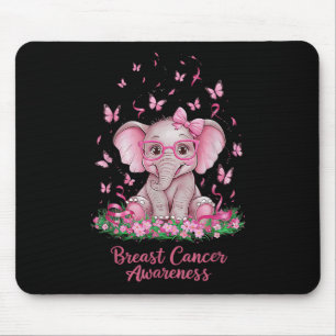 Pink Ribbon Brustkrebs Bewusstsein Kur Elephant Mousepad