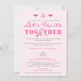 Pink Ribbon Brustkrebs Bewusstsein Mittagessen Einladung