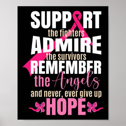 Pink Ribbon Brustkrebs Bewusstsein Poster (Vorne)