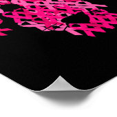 Pink Ribbon Brustkrebs-Bewusstsein Poster (Ecke)