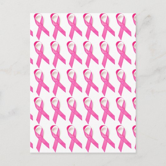 Pink Ribbon Brustkrebs Bewusstsein Postkarte (Vorderseite)