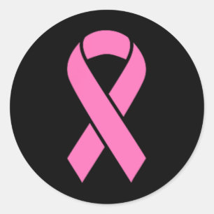 Pink Ribbon Brustkrebs Bewusstsein Runder Aufkleber