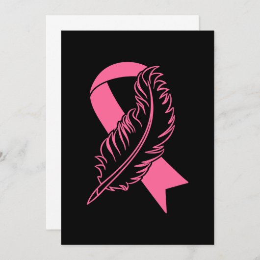Pink Ribbon Brustkrebs Bewusstsein Save The Date (Vorne/Hinten)