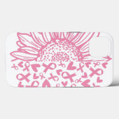 Pink Ribbon Brustkrebs Bewusstsein Sonnenblume Case-Mate iPhone Hülle (Rückseite (Horizontal))