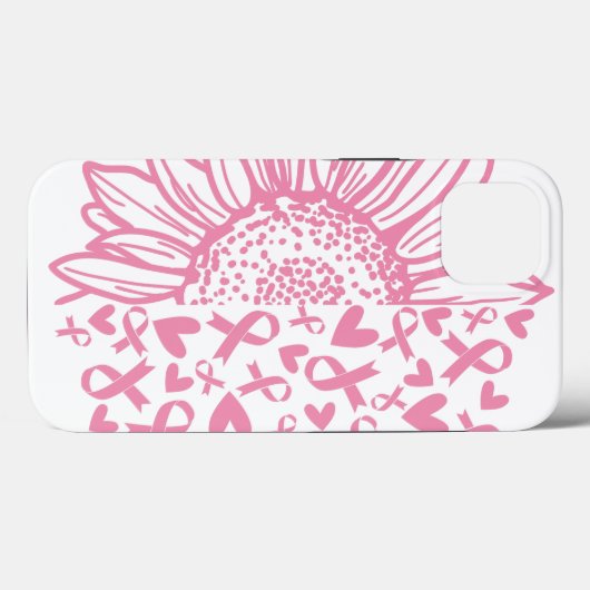 Pink Ribbon Brustkrebs Bewusstsein Sonnenblume Case-Mate iPhone Hülle (Rückseite (Horizontal))