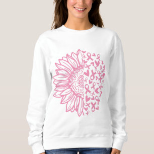 Pink Ribbon Brustkrebs Bewusstsein Sonnenblume Sweatshirt