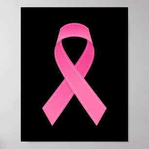Pink Ribbon Brustkrebs Bewusstseinsübersicht Poster