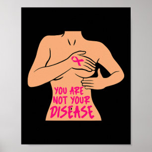 Pink Ribbon Brustkrebs-Bewusstseinswarter Poster