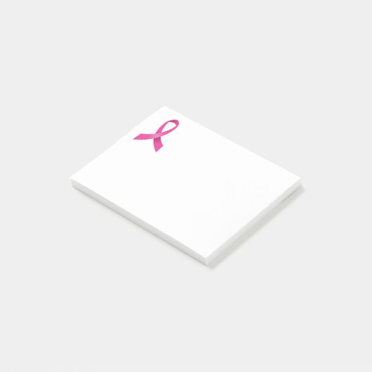 Pink Ribbon Brustkrebs Glaube Hoffnung Liebe Post-it Klebezettel (angewinkelt)