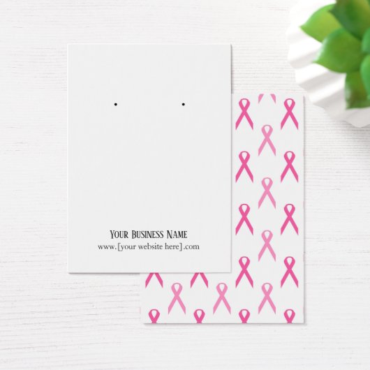 Pink Ribbon Brustkrebs mit Werbekarten (Schreibtisch)
