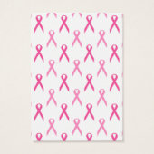 Pink Ribbon Brustkrebs mit Werbekarten (Rückseite)