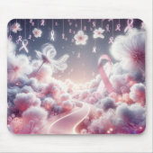 Pink Ribbon Brustkrebs Road Mousepad (Vorne)