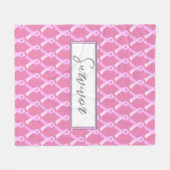 Pink Ribbon Brustkrebs Überleben Fleece Blanket (Vorderseite (Horizontal))
