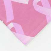 Pink Ribbon Brustkrebs Überleben Fleece Blanket (Ecke)