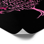 Pink Ribbon Brustkrebs Überleben Hoffnung Glaube L Poster (Ecke)