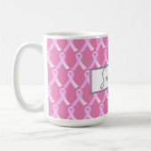 Pink Ribbon Brustkrebs Überleben Kaffeepause Tasse (Links)