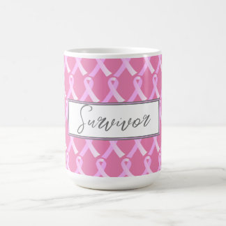 Pink Ribbon Brustkrebs Überleben Kaffeepause Tasse
