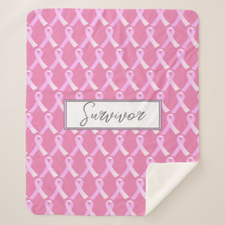 Pink Ribbon Brustkrebs Überlebende Sherpa Blanket Sherpadecke