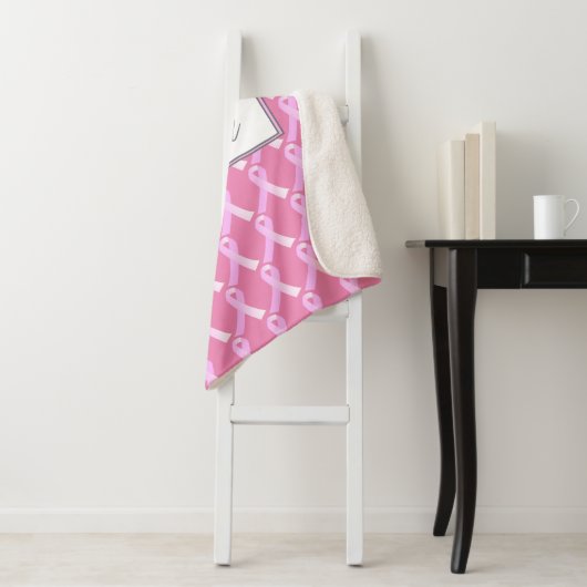 Pink Ribbon Brustkrebs Überlebende Sherpa Blanket Sherpadecke (Beispiel)