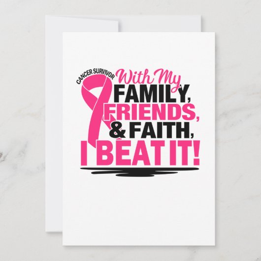 Pink Ribbon Cancer Survivor Freunde Familie und Fa Save The Date (Vorderseite)