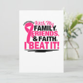 Pink Ribbon Cancer Survivor Freunde Familie und Fa Save The Date (Stehend Vorderseite)