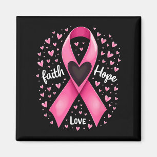 Pink Ribbon Christlich Faith Hope Liebe Breast Can Magnet