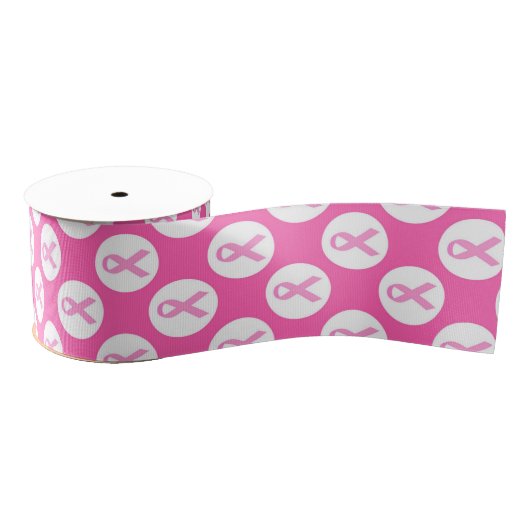 Pink Ribbon Circle – Breast Cancer Awareness Ripsband (Spule)