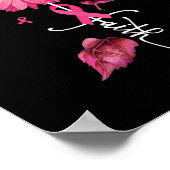 Pink Ribbon Daisy Faith - Brustkrebs-Bewusstsein Poster (Ecke)