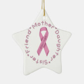 Pink Ribbon der Mut Keramik Ornament (Rechts)