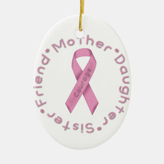 Pink Ribbon der Mut Keramikornament