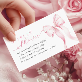 Pink Ribbon Display Shower Enclosure Card Begleitkarte