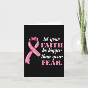 Pink Ribbon Faith Breast Cancer Awareness Angst Kr Karte