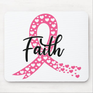 Pink Ribbon Faith Fighter Krieger Brustkrebs Mousepad