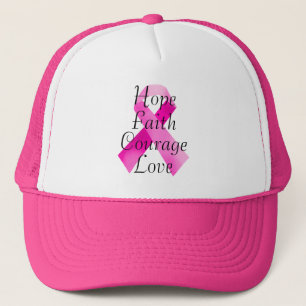Pink Ribbon Faith Hat Truckerkappe