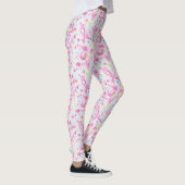 Pink Ribbon Faith Hope Courage Liebe Brustkrebs Leggings (Rechts)