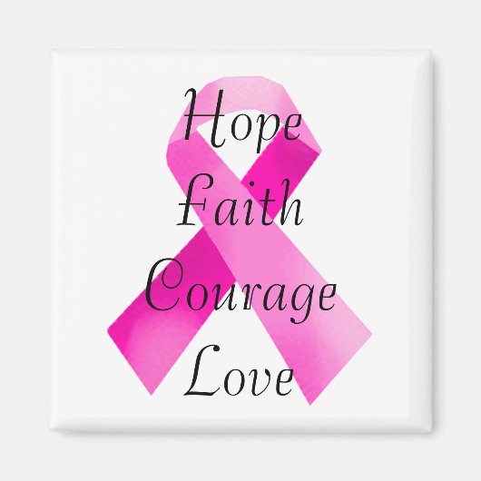 Pink Ribbon Faith Magnet (Vorne)