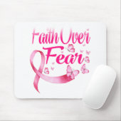 Pink Ribbon Faith T-Shirt Brustkrebs Überleben Mousepad (Mit Mouse)