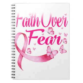 Pink Ribbon Faith T-Shirt Brustkrebs Überleben Notizblock
