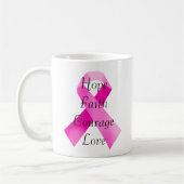 Pink Ribbon Faith Tasse (Links)