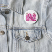 Pink Ribbon Fighter Hope Butterfly Brustkrebs Button (Beispiel)