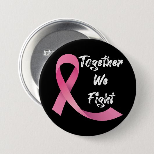 Pink Ribbon Frauen Krebs Bewusstsein Brustkrebs Button (Vorne & Hinten)