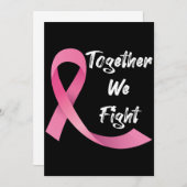 Pink Ribbon Frauen Krebs Bewusstsein Brustkrebs Einladung (Vorne/Hinten)