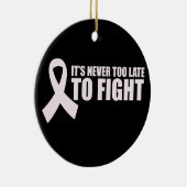 Pink Ribbon Frauen Krebs Bewusstsein Brustkrebs Keramik Ornament (Rechts)
