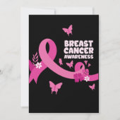 Pink Ribbon Frauen Krebs Brustkrebs Bewusstsein Einladung (Vorderseite)